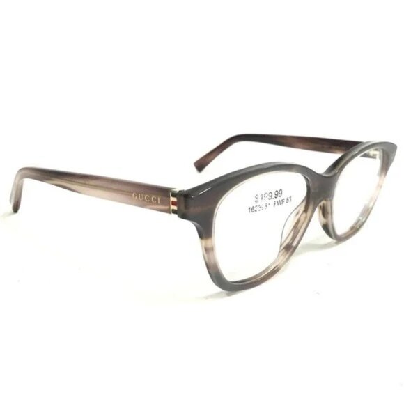 NEW GUCCI EYEGLASSES GREY GOLD WOMEN EYEWEAR GUCCI - Picture 1 of 3